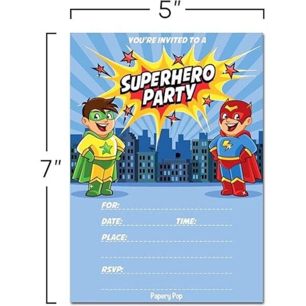 30 cumpleaños diseño de superhéroes invitaciones con_4