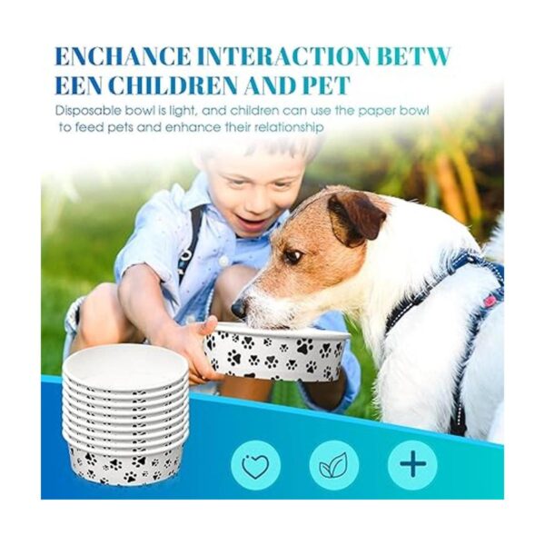 30 cuencos desechables de alimentación para perros