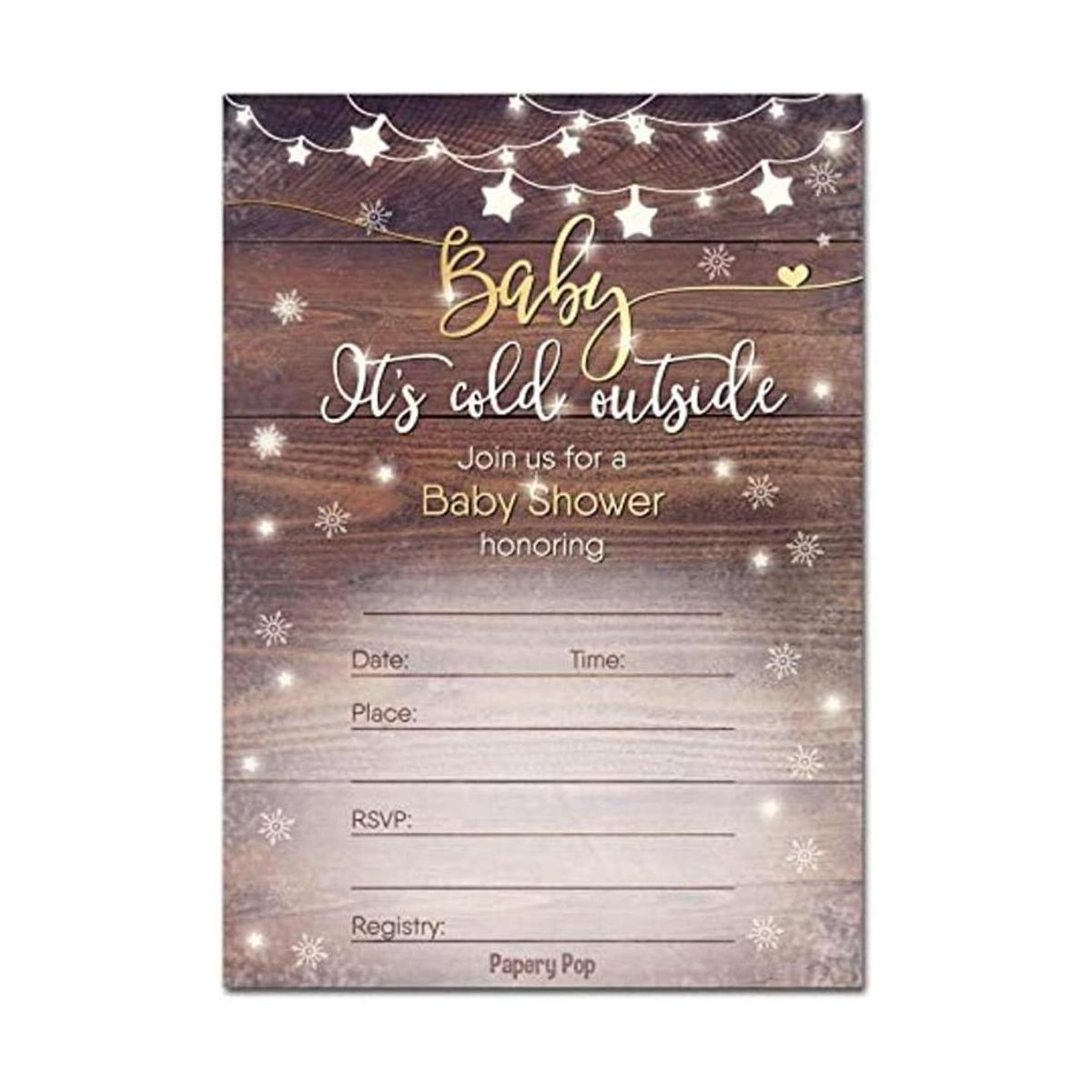 30 invitaciones para la ducha de bebé para niño o niña con