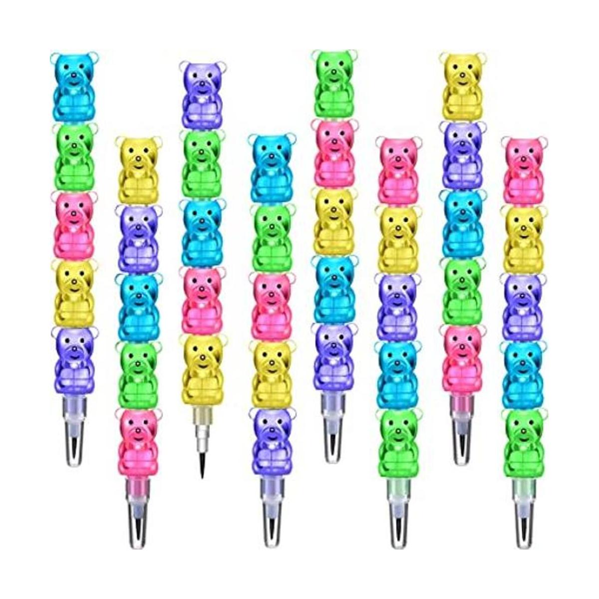 30 lápices apilables lápices de plástico para oso