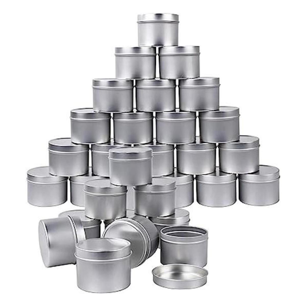 30 latas de metal para velas de 4 oz recipientes de
