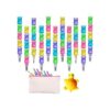 30 lápices apilables de plástico lápices de colores 5 en_1