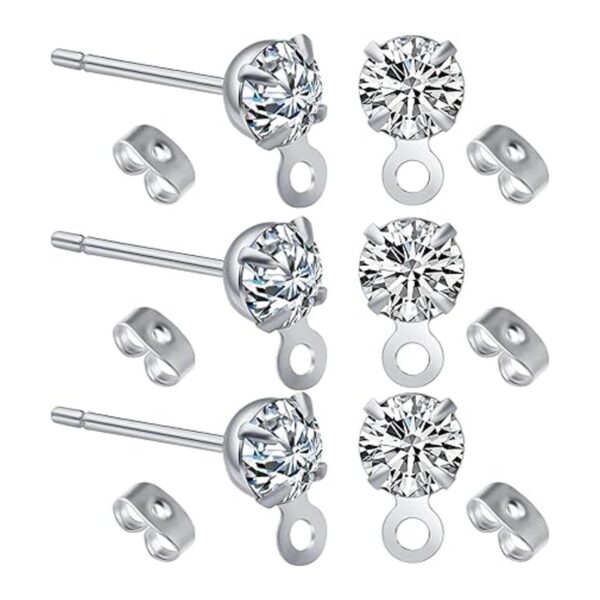 30 pendientes de acero inoxidable con diamantes de