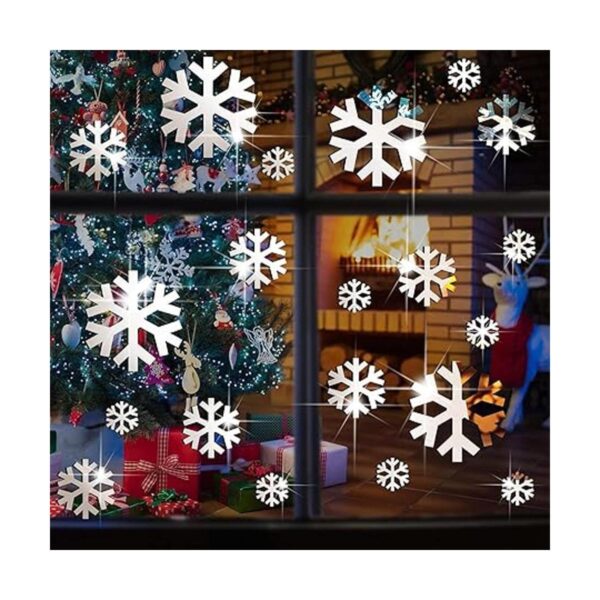 30 pegatinas de copos de nieve espejos acrílicos