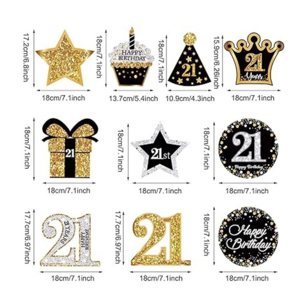 30 piezas de decoraciones de fiesta de cumpleaños número_2