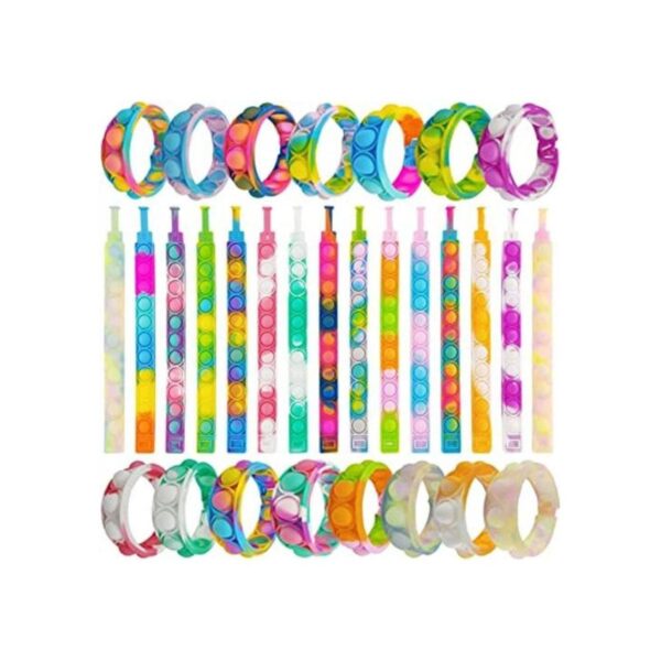 30 piezas de pulseras de burbujas para recuerdos de