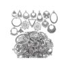 30 piezas de plata antigua lámpara pendientes conector