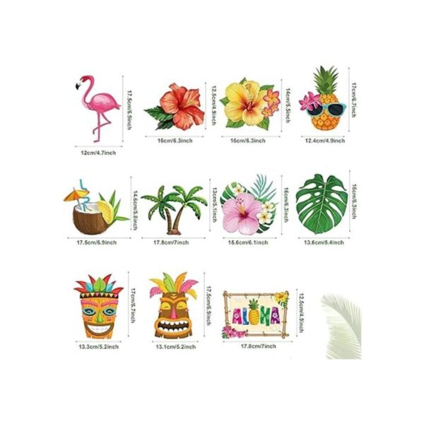 30 piezas hawaianas Luau para fiesta de cumpleaños_2