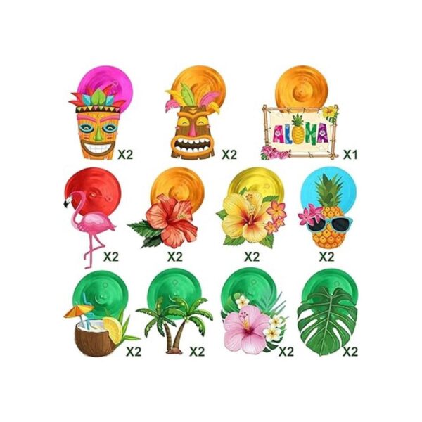 30 piezas hawaianas Luau para fiesta de cumpleaños_4
