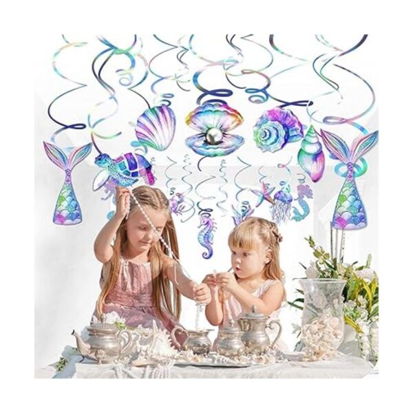 30 piezas de remolino colgante de sirena decoraciones de_6