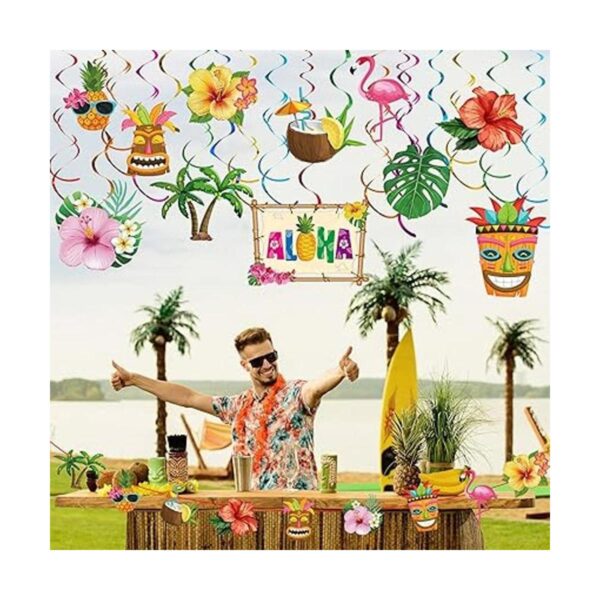 30 piezas hawaianas Luau para fiesta de cumpleaños_6
