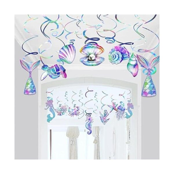 30 piezas de remolino colgante de sirena decoraciones de_2