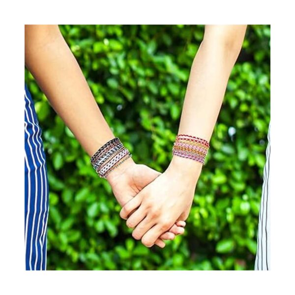 30 pulseras de la amistad pulsera trenzada tejida hecha a_5