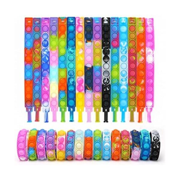 30 pulseras de juguete para la ansiedad con burbujas para_1