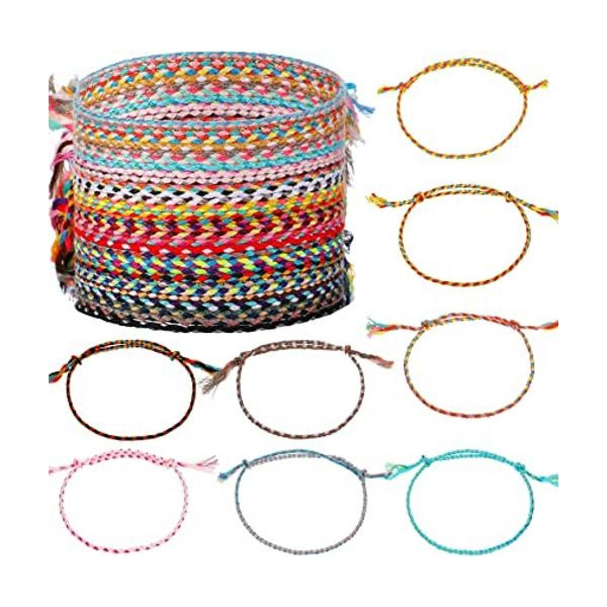 30 pulseras de la amistad pulsera trenzada tejida hecha a