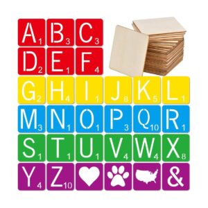 30 plantillas de azulejos estilo Scrabble de 5 pulgadas