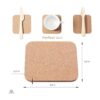 30 posavasos de corcho para bebidas absorbentes posavasos