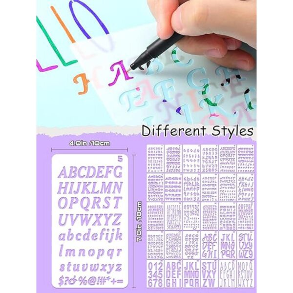30 plantillas de letras para pintar de 4 x 7 pulgadas
