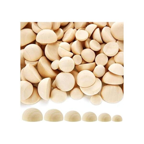 300 bolas de madera natural medias bolas de madera