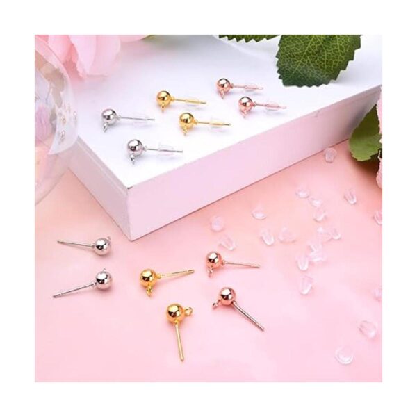 300 aretes de bola de 3 colores hipoalergénicos de