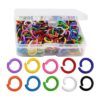 300 anillos abiertos de metal de 10 colores de 0.315 in