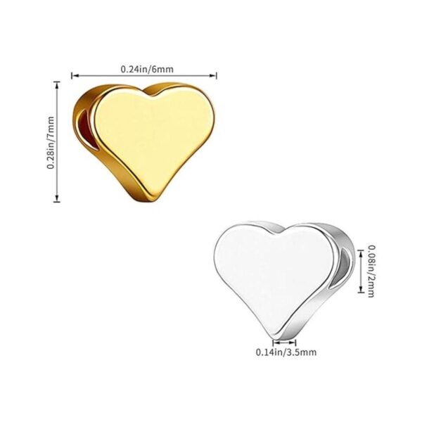 300 cuentas de corazón cuentas espaciadoras de corazón