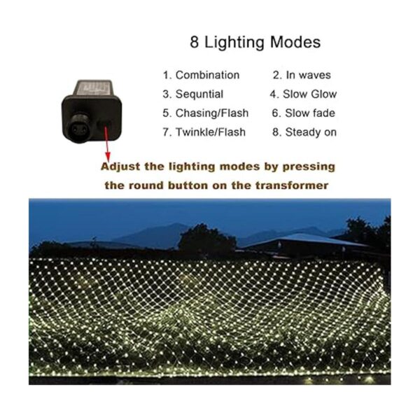 300 luces LED 14.8 x 5 pies 8 modos conectables de_2