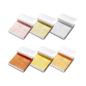 300 hojas de papel de aluminio dorado metálico de hoja de