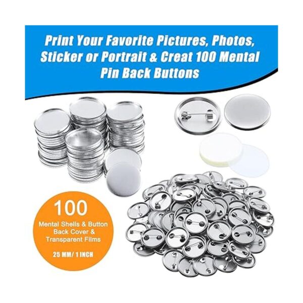 300 piezas de suministros para hacer botones en blanco