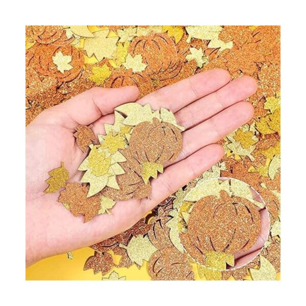 300 piezas de mesa de fiesta de calabaza con purpurina de