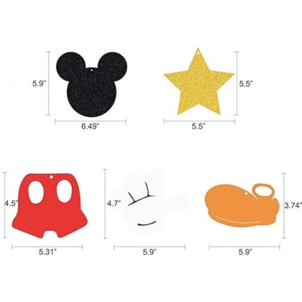 30Ct Micky decoraciones colgantes remolino ratón fiesta_2