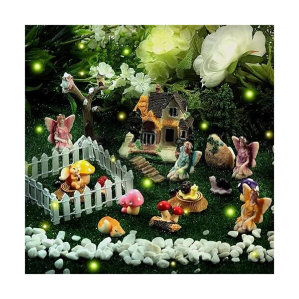 31 piezas de accesorios de jardín de hadas miniaturas
