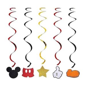 30Ct Micky decoraciones colgantes remolino ratón fiesta_3