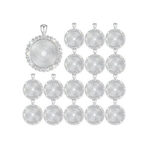 32 bandejas colgantes de bisel de diamantes de imitación