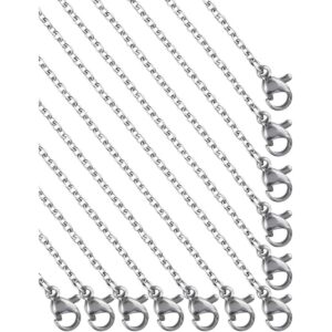32 cadenas planas de acero inoxidable de 18 pulgadas y