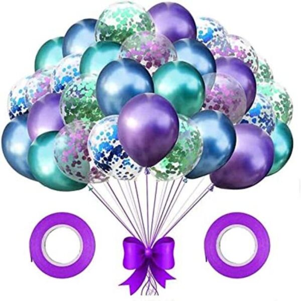 32 globos de sirena para fiestas verdes morados_1