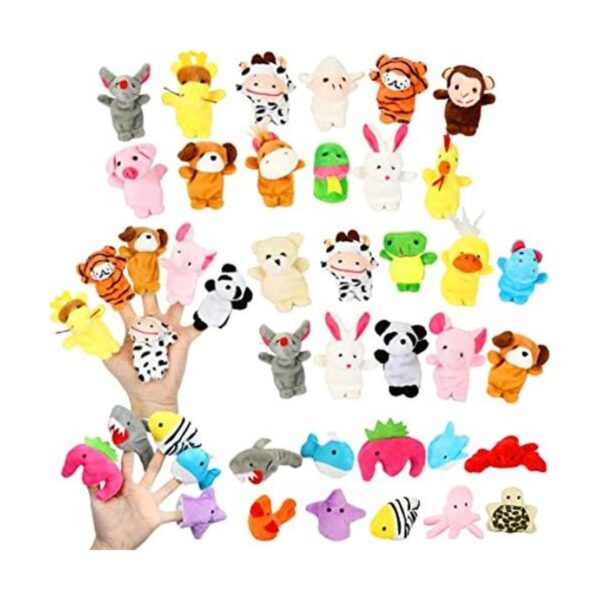32 marionetas de dedo para niños pequeños animales de_1