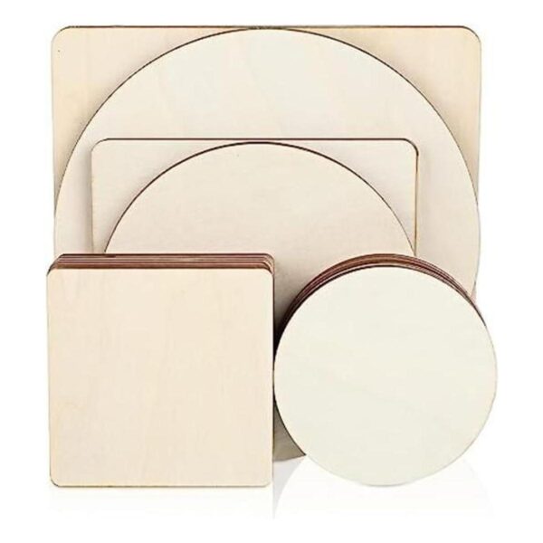 32 piezas de madera en blanco sin acabar cuadrados de