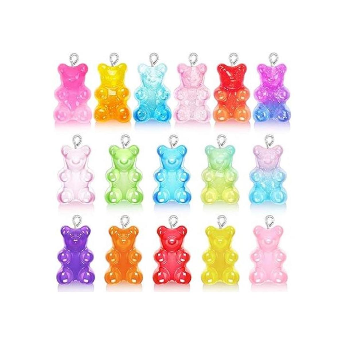 32 piezas de resina Gummy Bear colgante CCOZN 16 colores