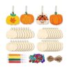 32 recortes de calabaza de madera de Acción de Gracias