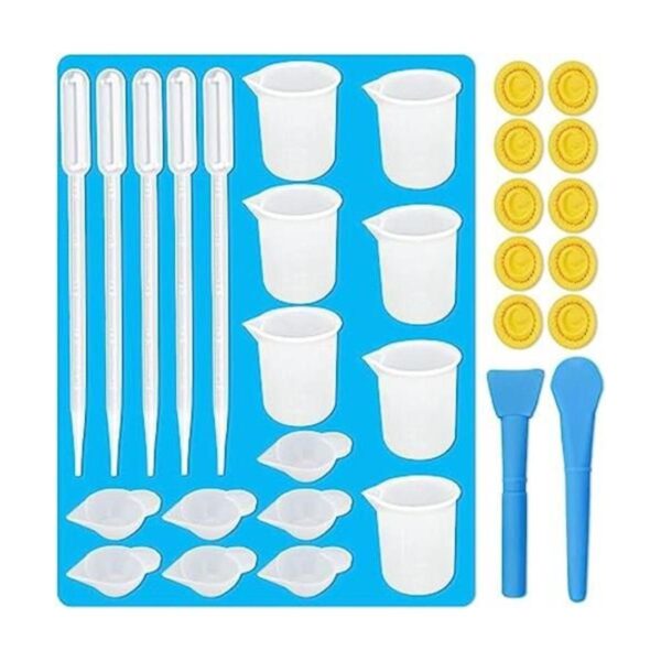 32 piezas de resina suministros 7 unidades de tazas de