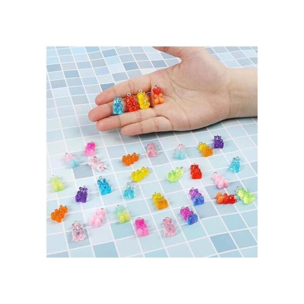 32 piezas de resina Gummy Bear colgante CCOZN 16 colores_4