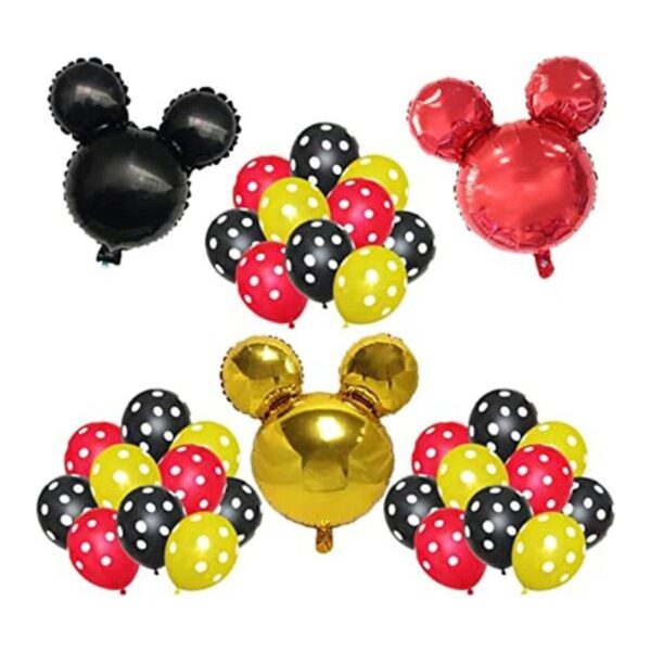 33 globos de fiesta de Mickey de 12 pulgadas de látex de_1