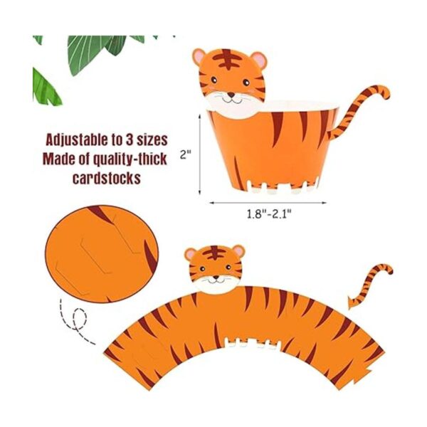 48 envolturas para cupcakes de animales de safari de la_3