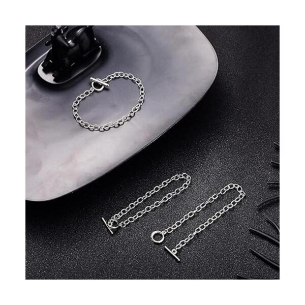 45 cadenas de pulsera con cierre de palanca OT de acero