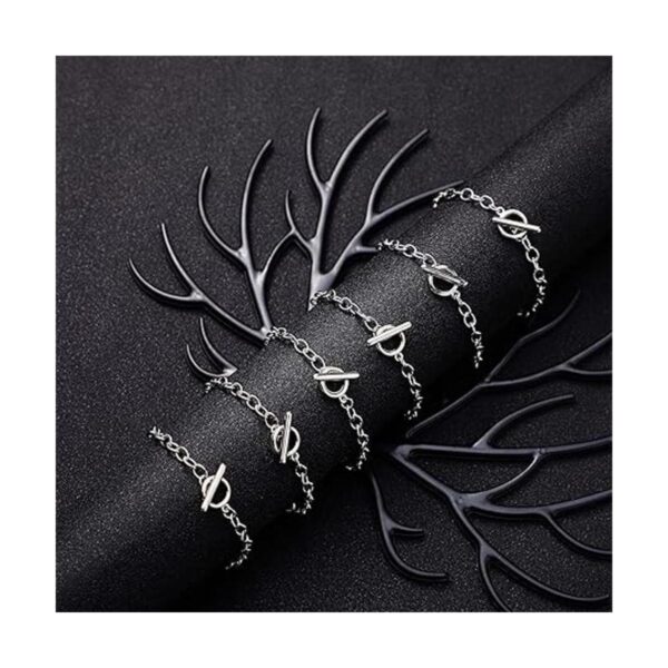 45 cadenas de pulsera con cierre de palanca OT de acero