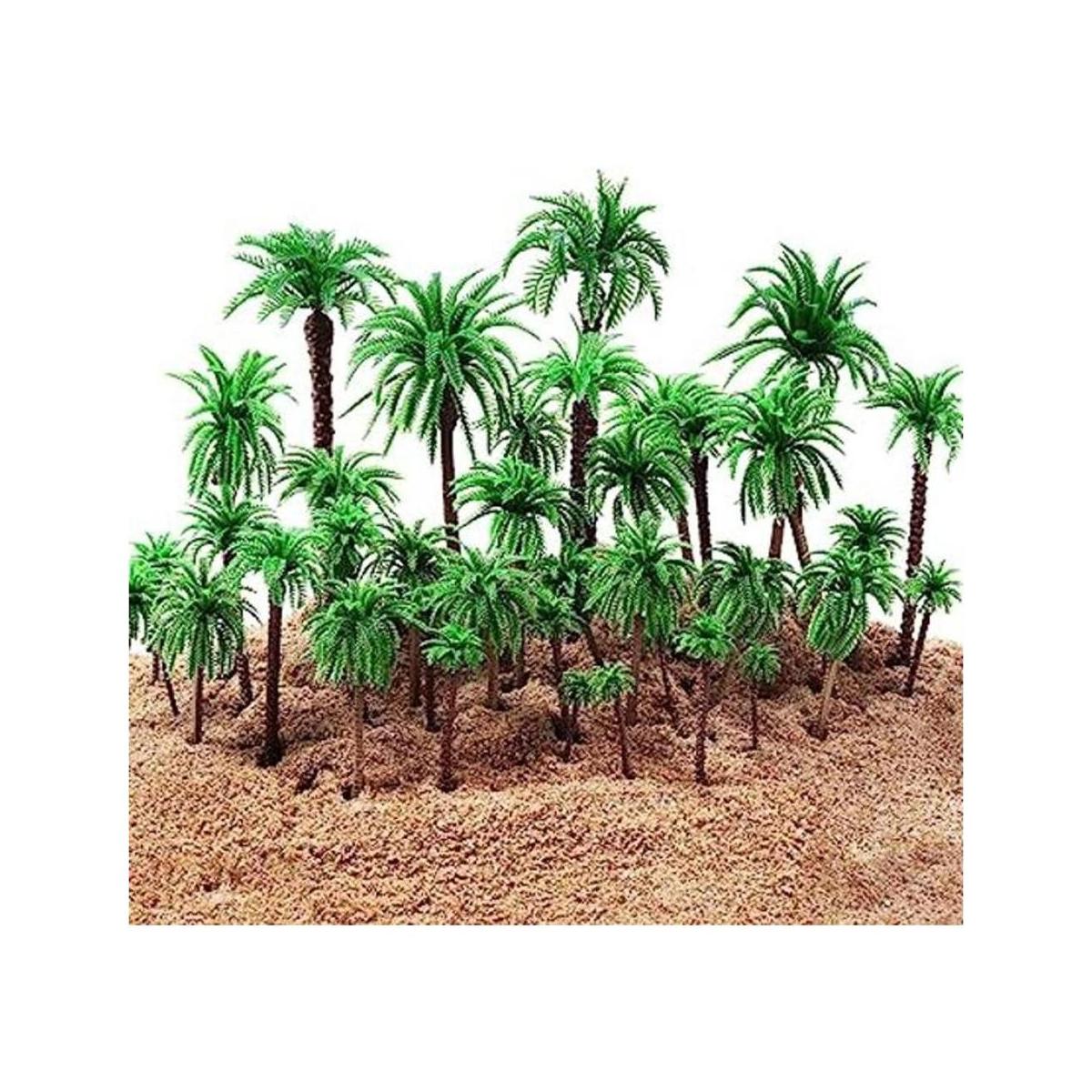48 piezas de plástico modelo de árbol tren de selva