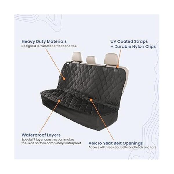 4Knines Dog Seat Cover Without Hammock for Cars SUVs and_2