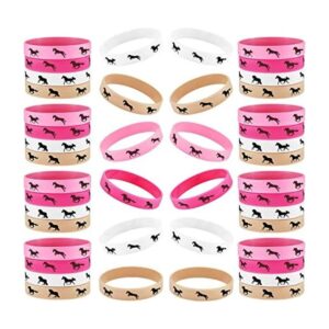 48 unidades de pulseras de goma para fiestas de caballo_1