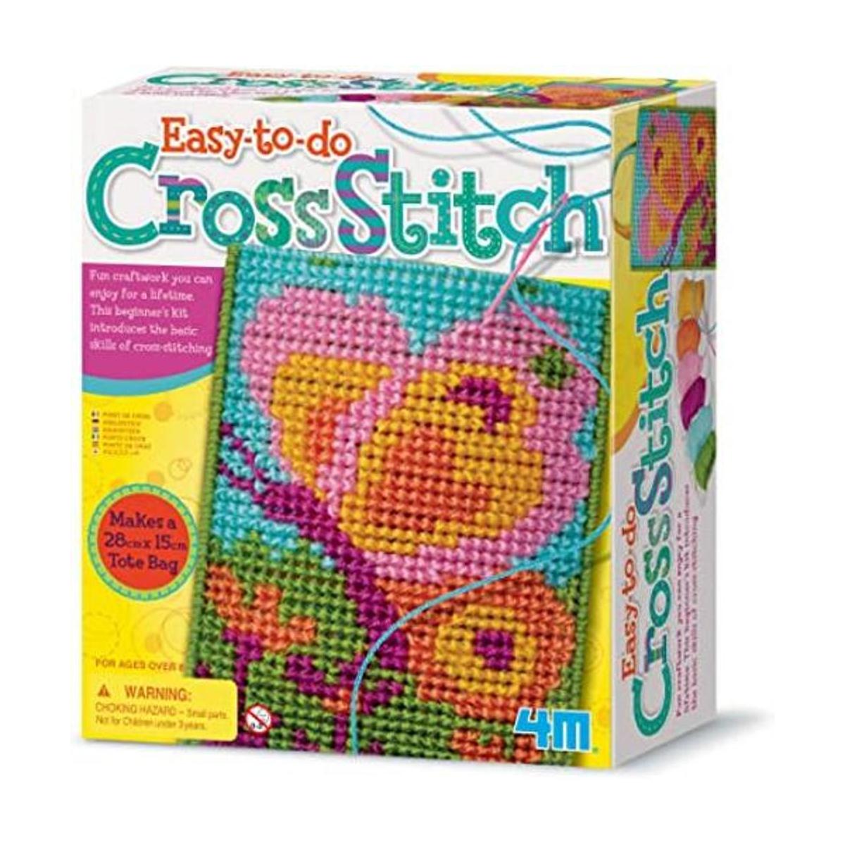 4M Toysmith kit de punto de cruz multicolor para niños